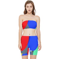 Abstract Circles, Art, Colorful, Colors, Desenho, Modern Stretch Shorts And Tube Top Set by nateshop