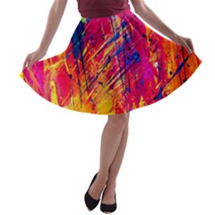 Abstract Design Calorful A-line Skater Skirt by nateshop