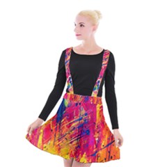 Abstract Design Calorful Suspender Skater Skirt by nateshop