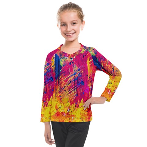 Abstract Design Calorful Kids  Long Mesh T-shirt by nateshop