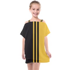 Abstract Design, Minimal, Abstract, Black, Desenho, Flat Kids  One Piece Chiffon Dress by nateshop