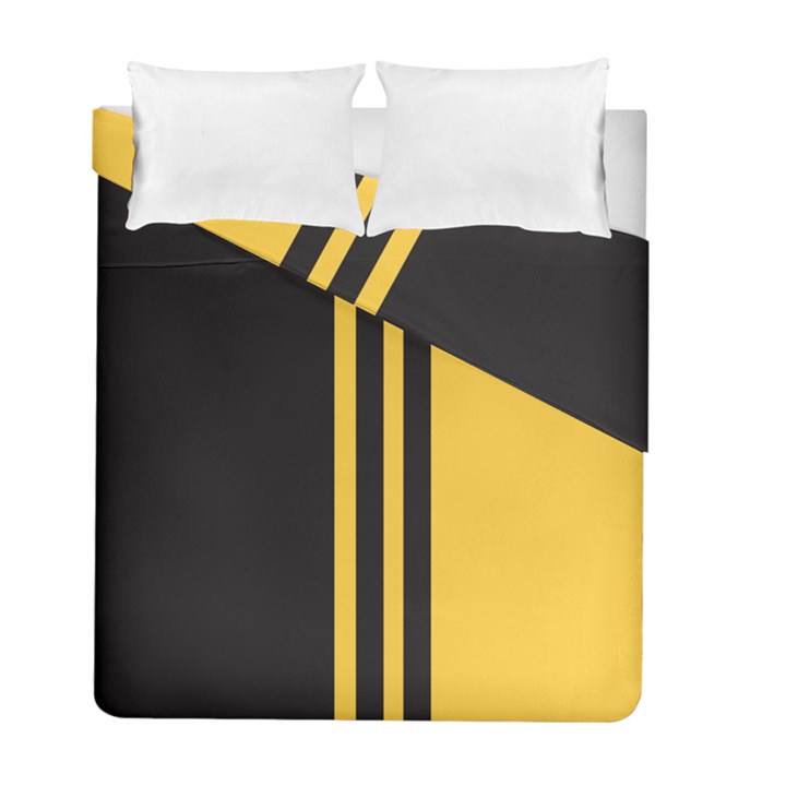 Abstract Design, Minimal, Abstract, Black, Desenho, Flat Duvet Cover Double Side (Full/ Double Size)