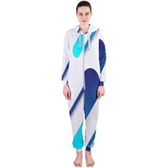 Abstract, Desenho, Flat, Google, Material Hooded Jumpsuit (ladies) by nateshop