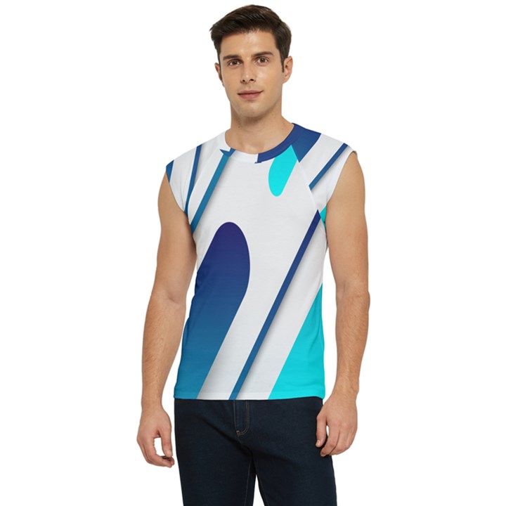 Abstract, Desenho, Flat, Google, Material Men s Raglan Cap Sleeve T-Shirt