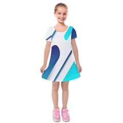 Abstract, Desenho, Flat, Google, Material Kids  Short Sleeve Velvet Dress by nateshop