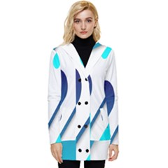 Abstract, Desenho, Flat, Google, Material Button Up Hooded Coat  by nateshop