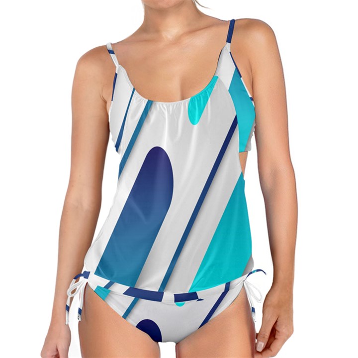 Abstract, Desenho, Flat, Google, Material Tankini Set