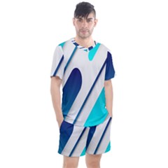 Abstract, Desenho, Flat, Google, Material Men s Mesh T-shirt And Shorts Set