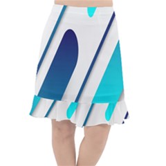 Abstract, Desenho, Flat, Google, Material Fishtail Chiffon Skirt by nateshop