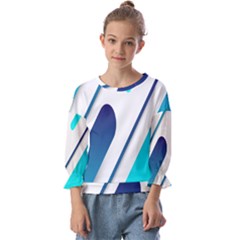 Abstract, Desenho, Flat, Google, Material Kids  Cuff Sleeve Top