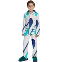 Abstract, Desenho, Flat, Google, Material Kids  Long Sleeve Velvet Pajamas Set by nateshop