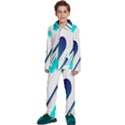 Abstract, Desenho, Flat, Google, Material Kids  Long Sleeve Velvet Pajamas Set View1