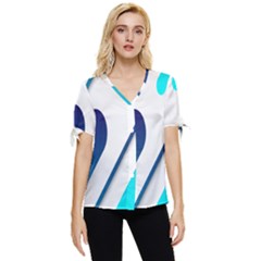 Abstract, Desenho, Flat, Google, Material Bow Sleeve Button Up Top