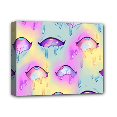 Ahegao, Anime, Pink Deluxe Canvas 14  X 11  (stretched) by nateshop