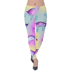 Ahegao, Anime, Pink Velvet Leggings by nateshop