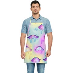 Ahegao, Anime, Pink Kitchen Apron by nateshop