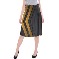 Black Gold Background, Golden Lines Background, Black Midi Beach Skirt by nateshop