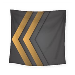 Black Gold Background, Golden Lines Background, Black Square Tapestry (small)