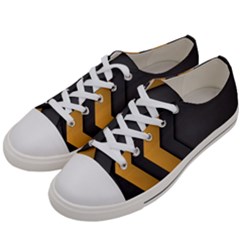 Black Gold Background, Golden Lines Background, Black Men s Low Top Canvas Sneakers by nateshop