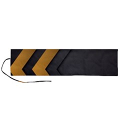 Black Gold Background, Golden Lines Background, Black Roll Up Canvas Pencil Holder (l) by nateshop