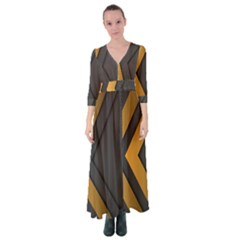 Black Gold Background, Golden Lines Background, Black Button Up Maxi Dress by nateshop