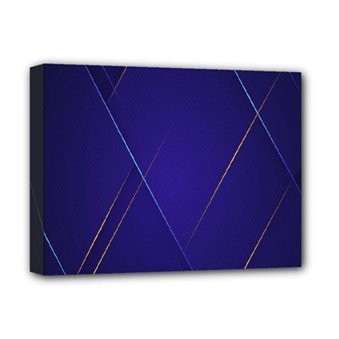 Blue Abstraction Background, Material Design, Paper Deluxe Canvas 16  X 12  (stretched)  by nateshop