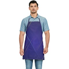 Blue Abstraction Background, Material Design, Paper Kitchen Apron by nateshop