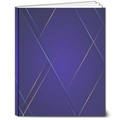 Blue Abstraction Background, Material Design, Paper 8  X 10  Softcover Notebook by nateshop