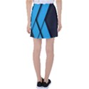 Blue Black Abstract Background, Geometric Background Tennis Skirt View2