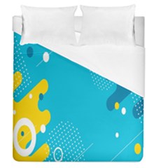 Blue Yellow Abstraction, Creative Backgroun Duvet Cover (queen Size) by nateshop