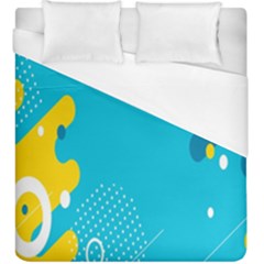 Blue Yellow Abstraction, Creative Backgroun Duvet Cover (king Size) by nateshop