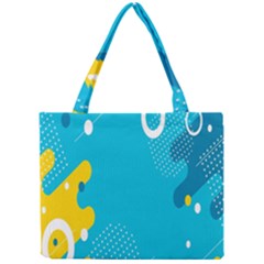 Blue Yellow Abstraction, Creative Backgroun Mini Tote Bag by nateshop