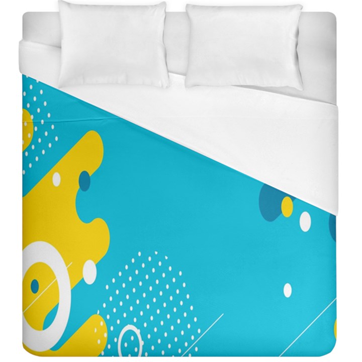 Blue Yellow Abstraction, Creative Backgroun Duvet Cover (King Size)