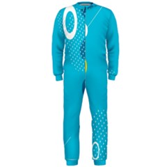 Blue Yellow Abstraction, Creative Backgroun Onepiece Jumpsuit (men) by nateshop