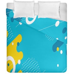 Blue Yellow Abstraction, Creative Backgroun Duvet Cover Double Side (california King Size) by nateshop