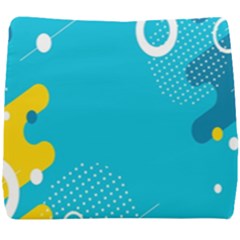 Blue Yellow Abstraction, Creative Backgroun Seat Cushion by nateshop