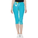 Blue Yellow Abstraction, Creative Backgroun Inside Out Lightweight Velour Capri Leggings  View1