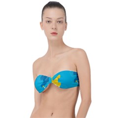 Blue Yellow Abstraction, Creative Backgroun Classic Bandeau Bikini Top  by nateshop