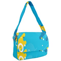 Blue Yellow Abstraction, Creative Backgroun Courier Bag by nateshop