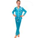 Blue Yellow Abstraction, Creative Backgroun Kids  Satin Long Sleeve Pajamas Set View1