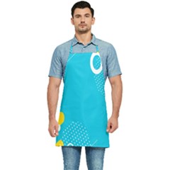 Blue Yellow Abstraction, Creative Backgroun Kitchen Apron by nateshop