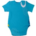 Blue Yellow Abstraction, Creative Backgroun Baby Short Sleeve Bodysuit View2