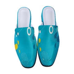 Blue Yellow Abstraction, Creative Backgroun Women s Classic Backless Heels