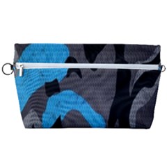 Blue, Abstract, Black, Desenho, Grey Shapes, Texture Handbag Organizer by nateshop