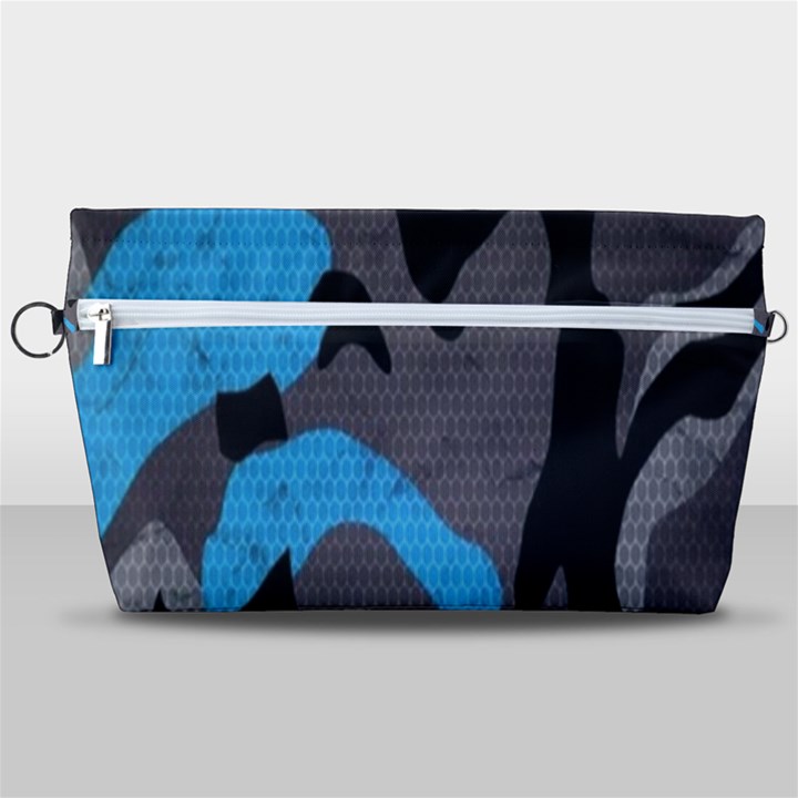 Blue, Abstract, Black, Desenho, Grey Shapes, Texture Handbag Organizer