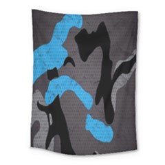 Blue, Abstract, Black, Desenho, Grey Shapes, Texture Medium Tapestry by nateshop