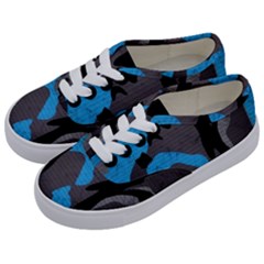 Blue, Abstract, Black, Desenho, Grey Shapes, Texture Kids  Classic Low Top Sneakers by nateshop