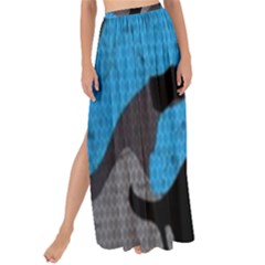 Blue, Abstract, Black, Desenho, Grey Shapes, Texture Maxi Chiffon Tie-up Sarong by nateshop