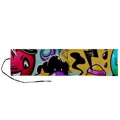 Cartoon Graffiti, Art, Black, Colorful, Wallpaper Roll Up Canvas Pencil Holder (l) by nateshop