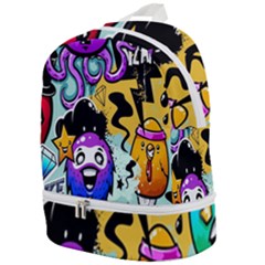 Cartoon Graffiti, Art, Black, Colorful, Wallpaper Zip Bottom Backpack by nateshop